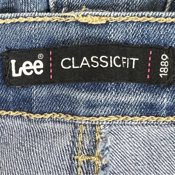 Lee Size 8 Petite Classic Fit 1889 Straight Leg Blue Medium Wash Jeans - Picture 11 of 14